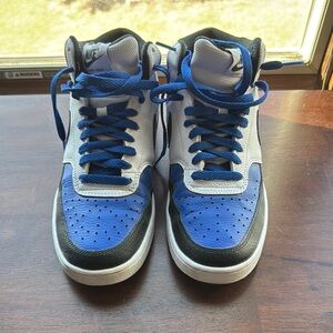 Nike Blue and Black High-Top Sneakers